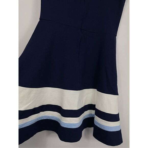 Aqua Fit & Flare Cap Sleeve Navy Dress Large - Picture 4 of 7